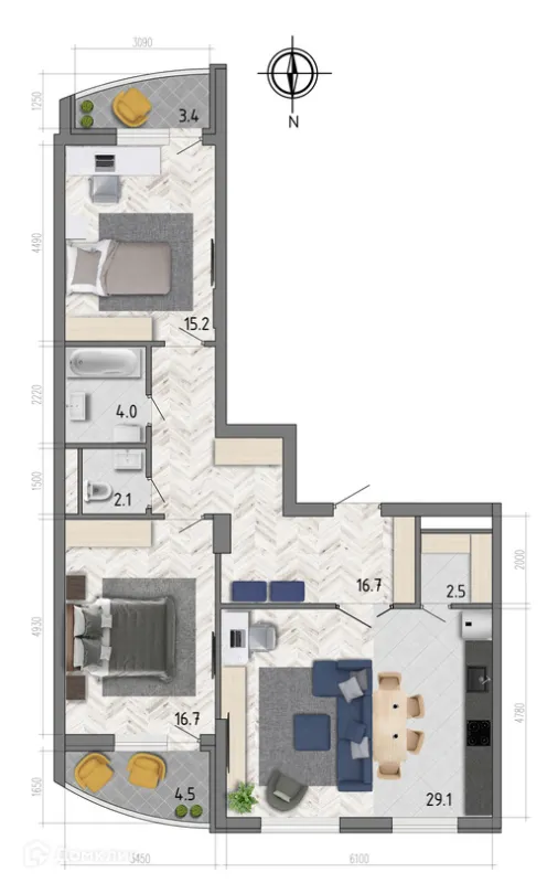 Квартира в ЖК "Боровое"