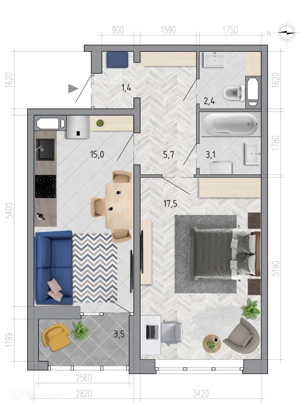 Квартира в ЖК "Боровое"