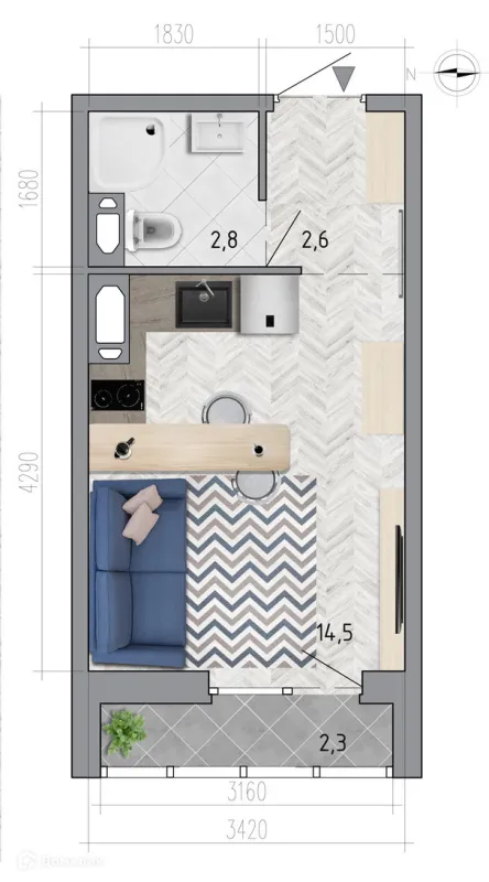 Квартира в ЖК "Боровое"