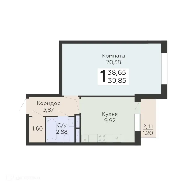 Квартира в ЖК "Никитинские сады"