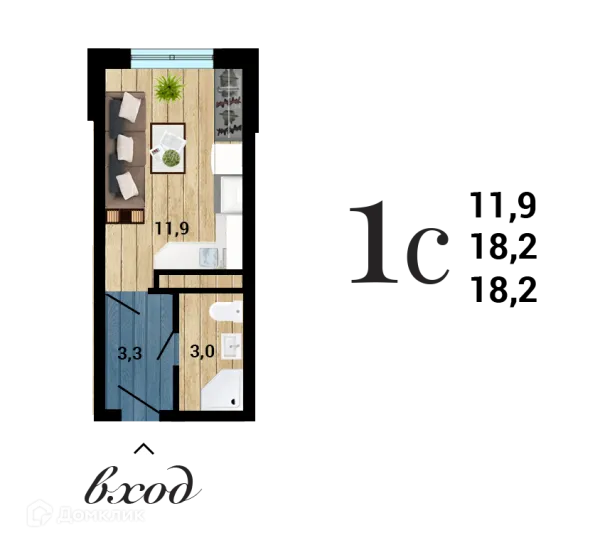 Квартира в ЖК "8 Элемент"