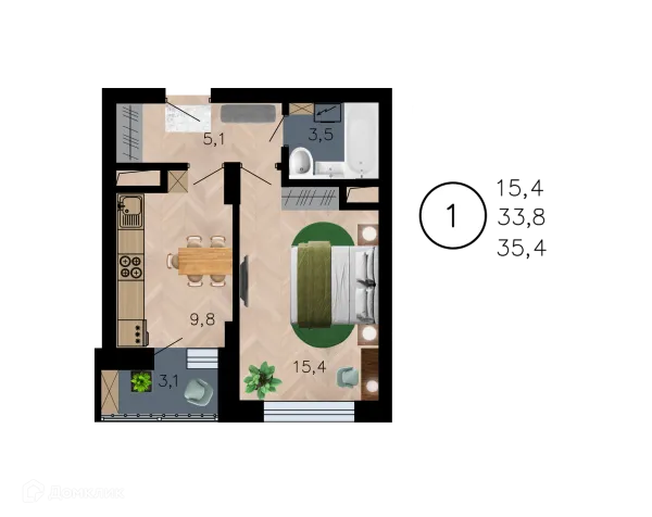 Квартира в ЖК Лето