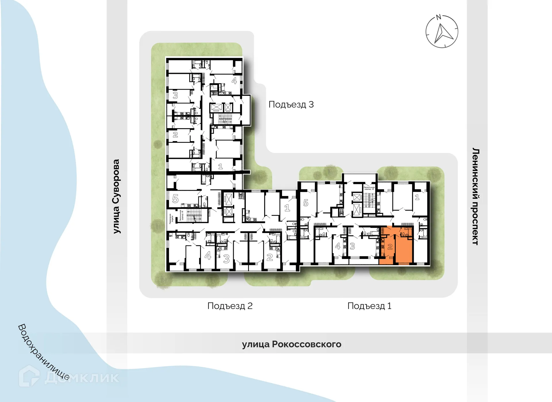 Планировка 1-комнатной квартиры 35.4 м² в ЖК Лето, г. Воронеж — фото 3