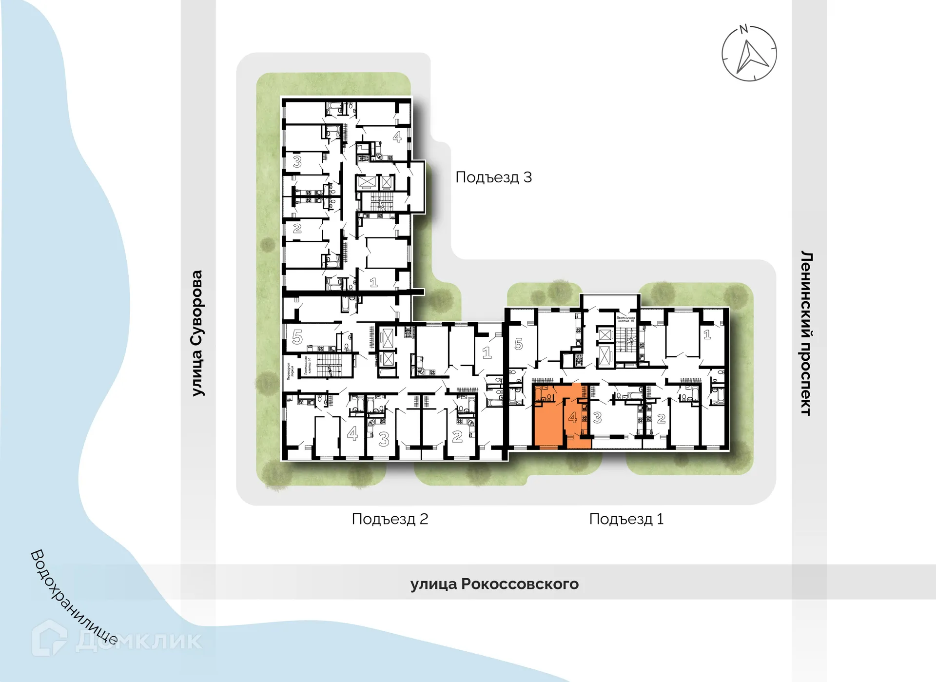 Планировка 1-комнатной квартиры 35.5 м² в ЖК Лето, г. Воронеж — фото 3