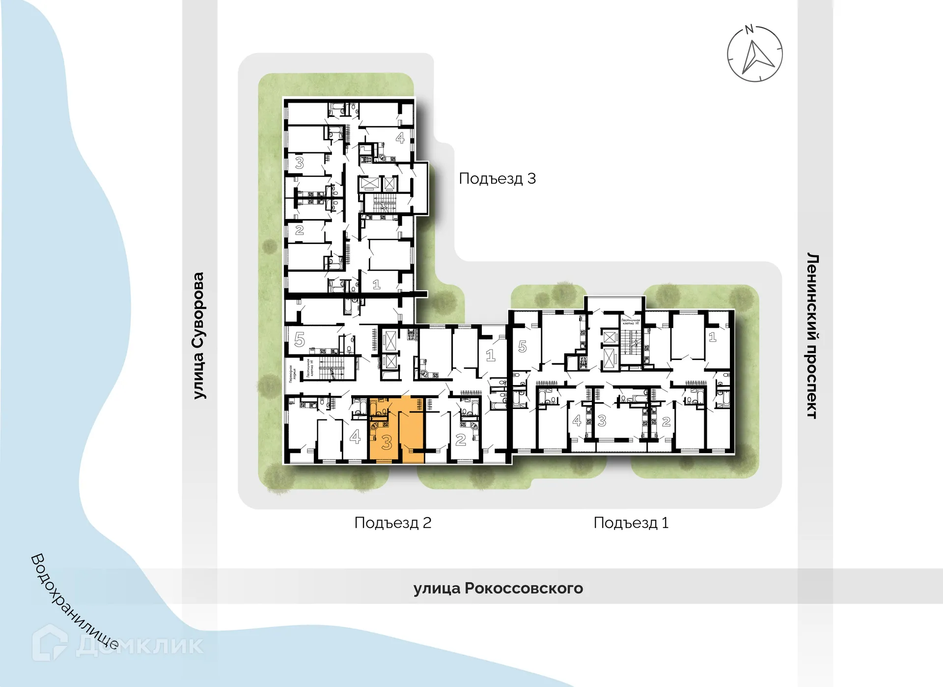 Планировка 1-комнатной квартиры 36.1 м² в ЖК Лето, г. Воронеж — фото 3