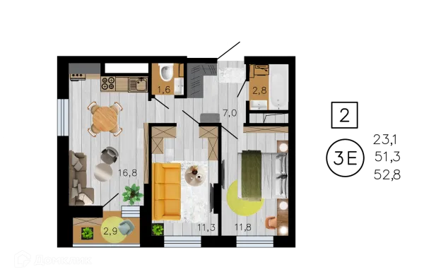 Квартира в ЖК Лето