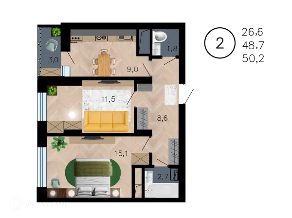 Квартира в ЖК Лето