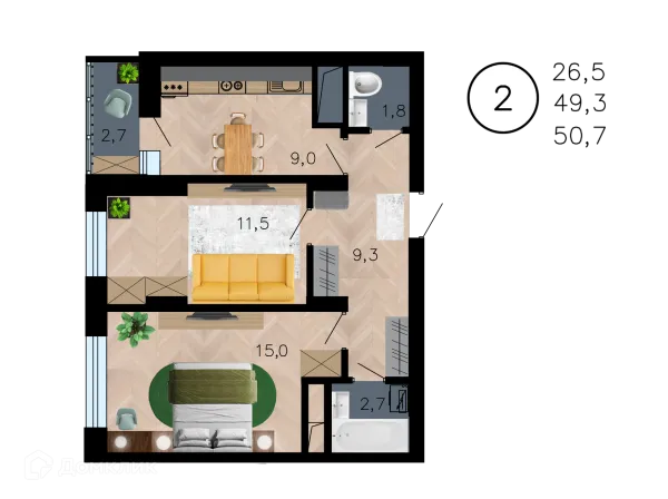 Квартира в ЖК Лето