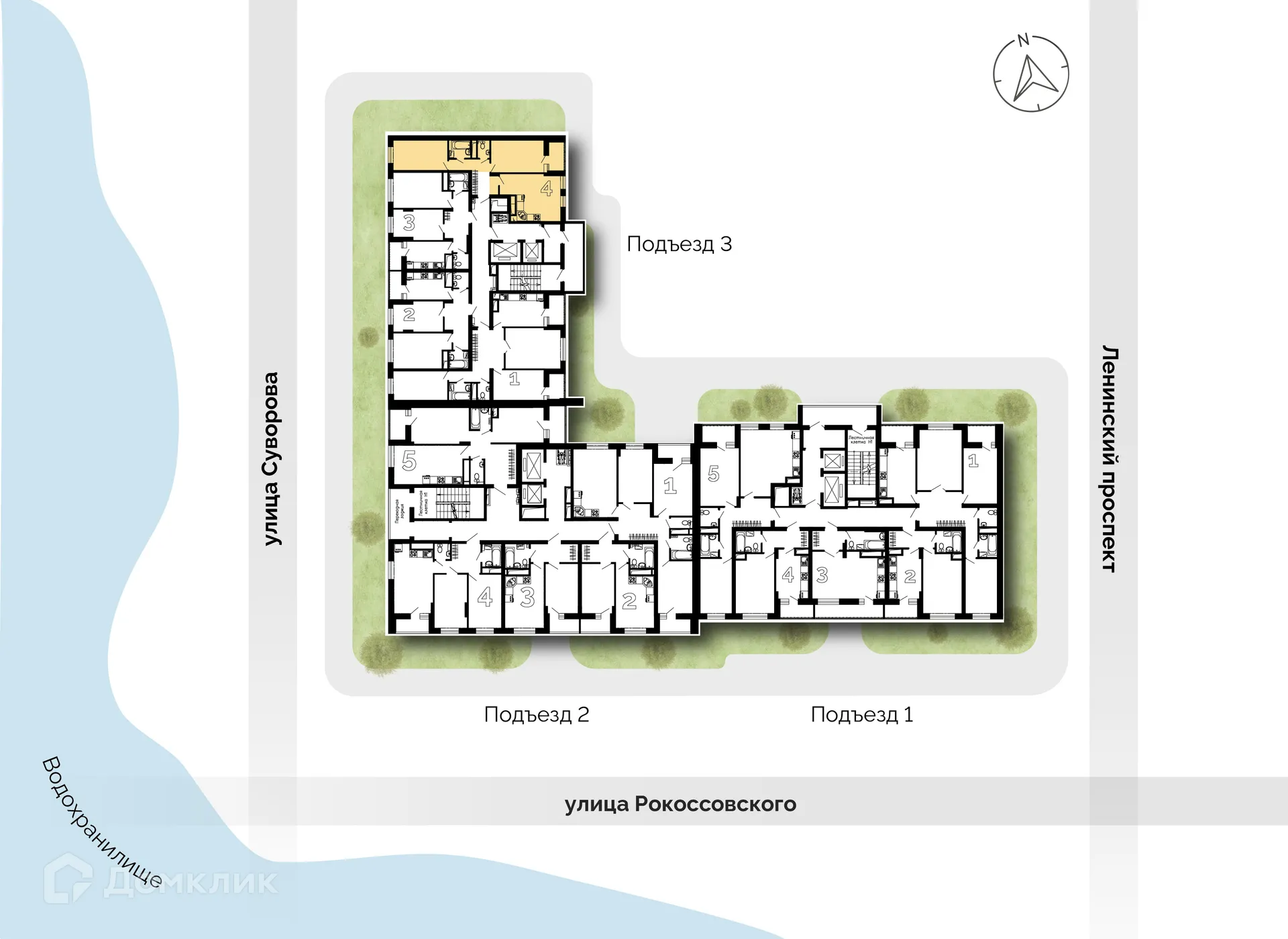 Планировка 2-комнатной квартиры 60.3 м² в ЖК Лето, г. Воронеж — фото 3