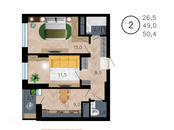 Квартира в ЖК Лето