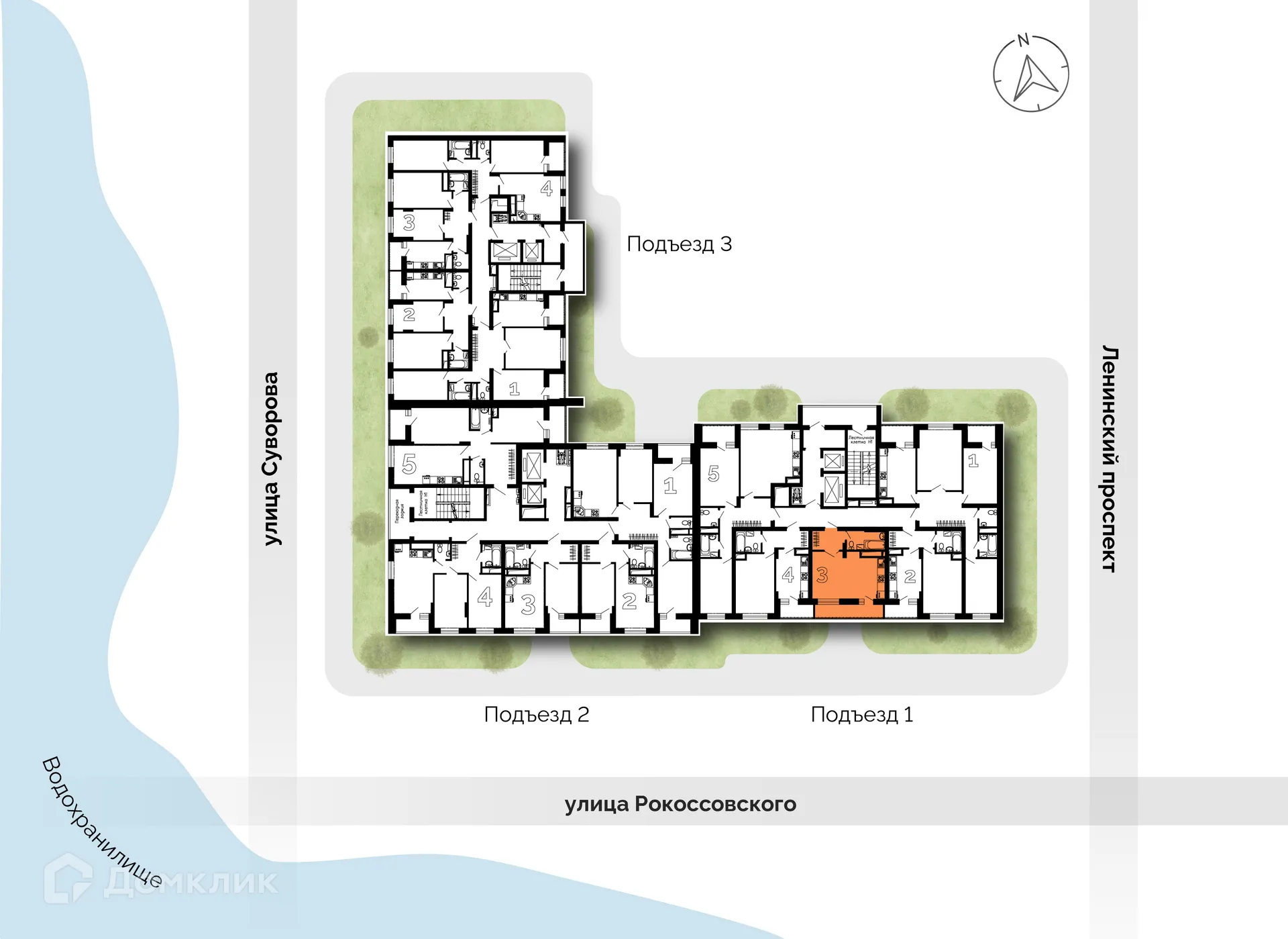 Планировка студии квартиры 33.4 м² в ЖК Лето, г. Воронеж — фото 3