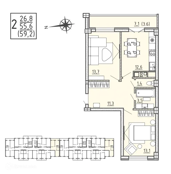 Квартира в ЖК "Ю"