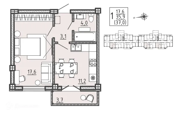 Квартира в ЖК "Ю"