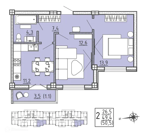 Квартира в ЖК "Ю"
