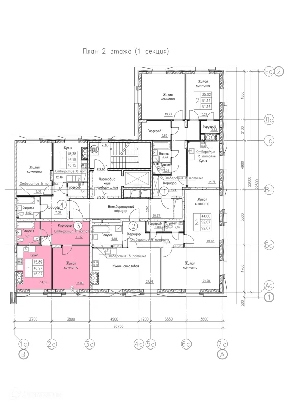 Квартира в ЖК К15