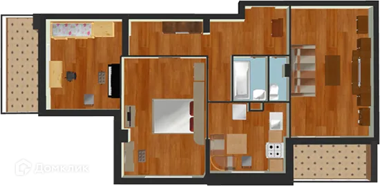 Планировка 3-комнатной квартиры 85.5 м² в ЖК "Донские просторы", г. Воронеж — фото 24