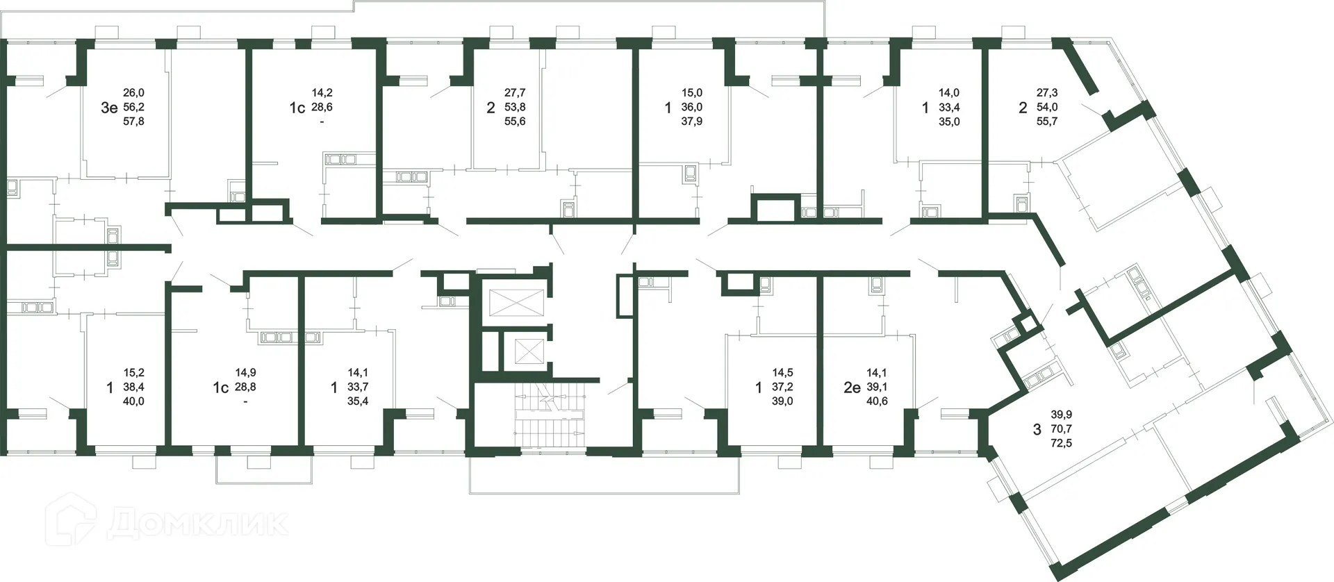 Планировка студии квартиры 28.8 м² в ЖК Ритм, г. Воронеж — фото 2