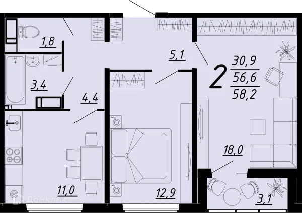 Квартира в ЖК Яблоневые сады