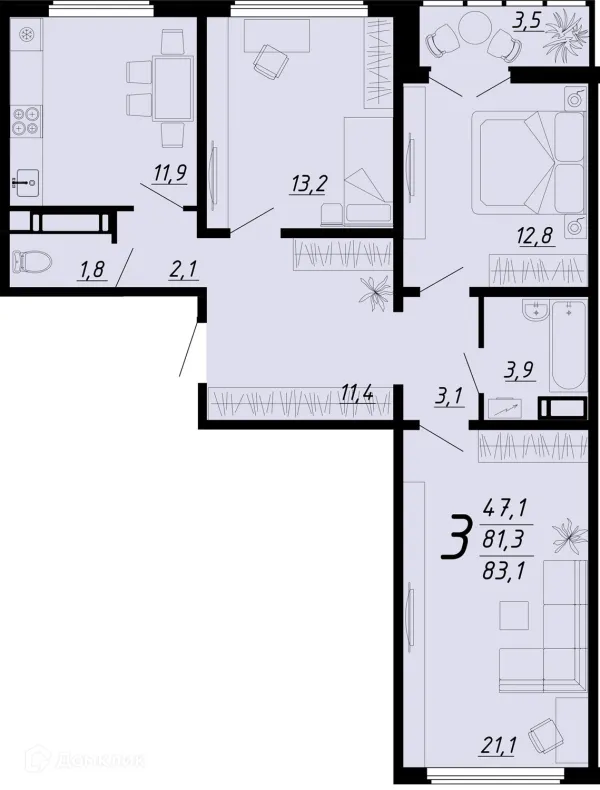 Квартира в ЖК Яблоневые сады