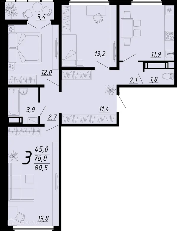 Квартира в ЖК Яблоневые сады