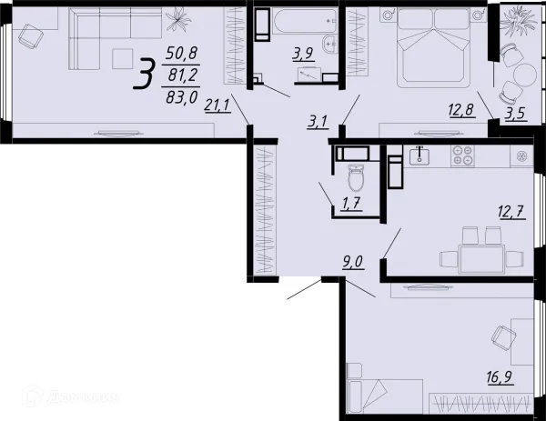 Квартира в ЖК Яблоневые сады