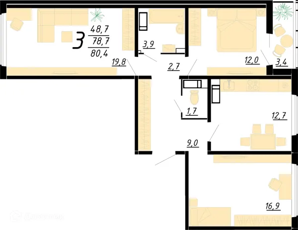 Квартира в ЖК Яблоневые сады