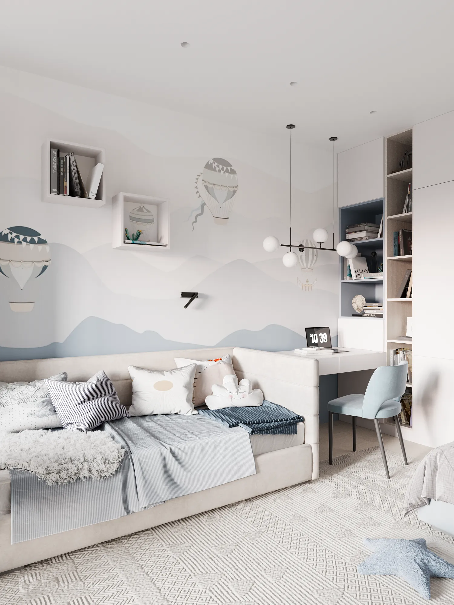 Планировка 2-комнатной квартиры 61.75 м² в ЖК Z-town (Зет-таун), г. Воронеж — фото 4