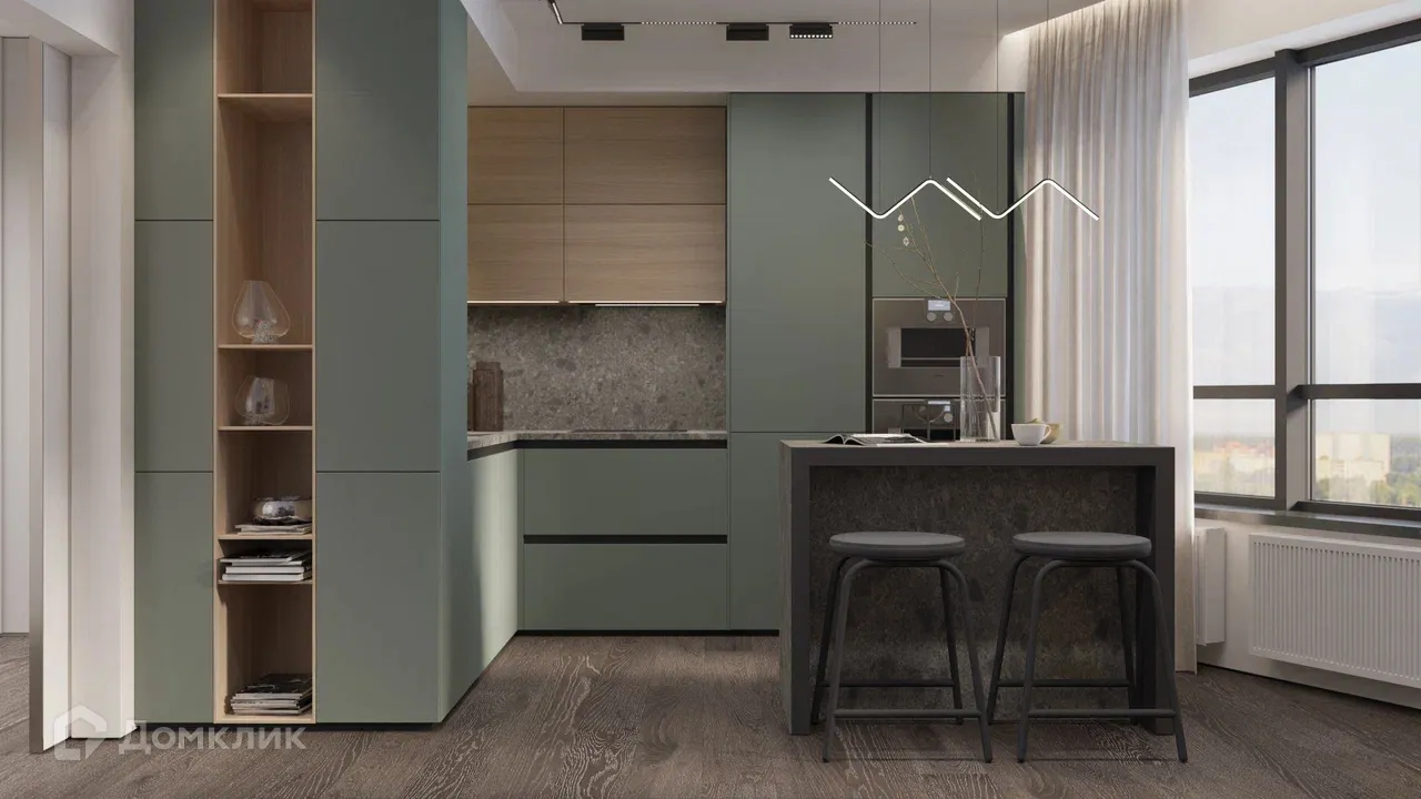 Планировка 3-комнатной квартиры 76.96 м² в ЖК Z-town (Зет-таун), г. Воронеж — фото 5