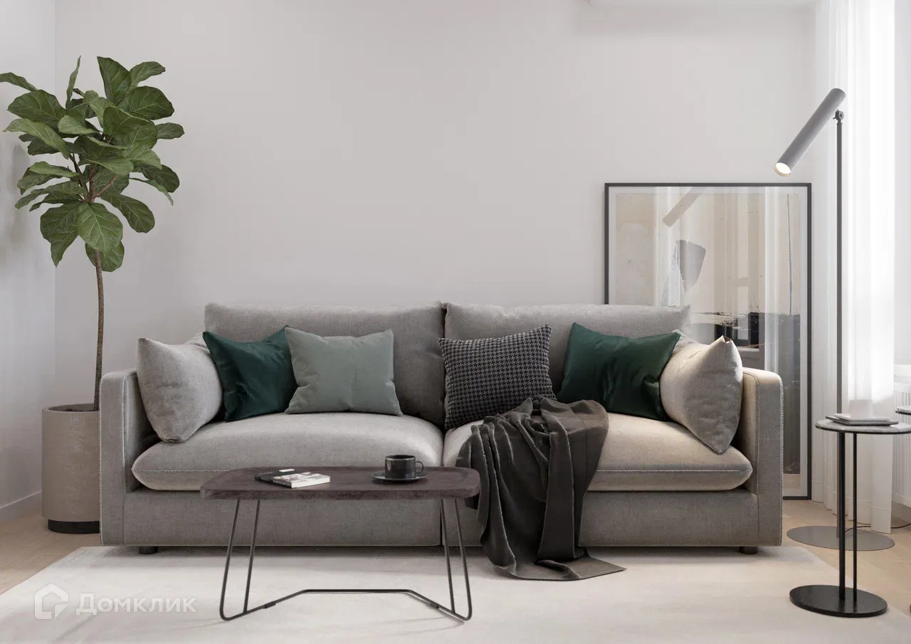 Планировка 2-комнатной квартиры 55.57 м² в ЖК Z-town (Зет-таун), г. Воронеж — фото 6