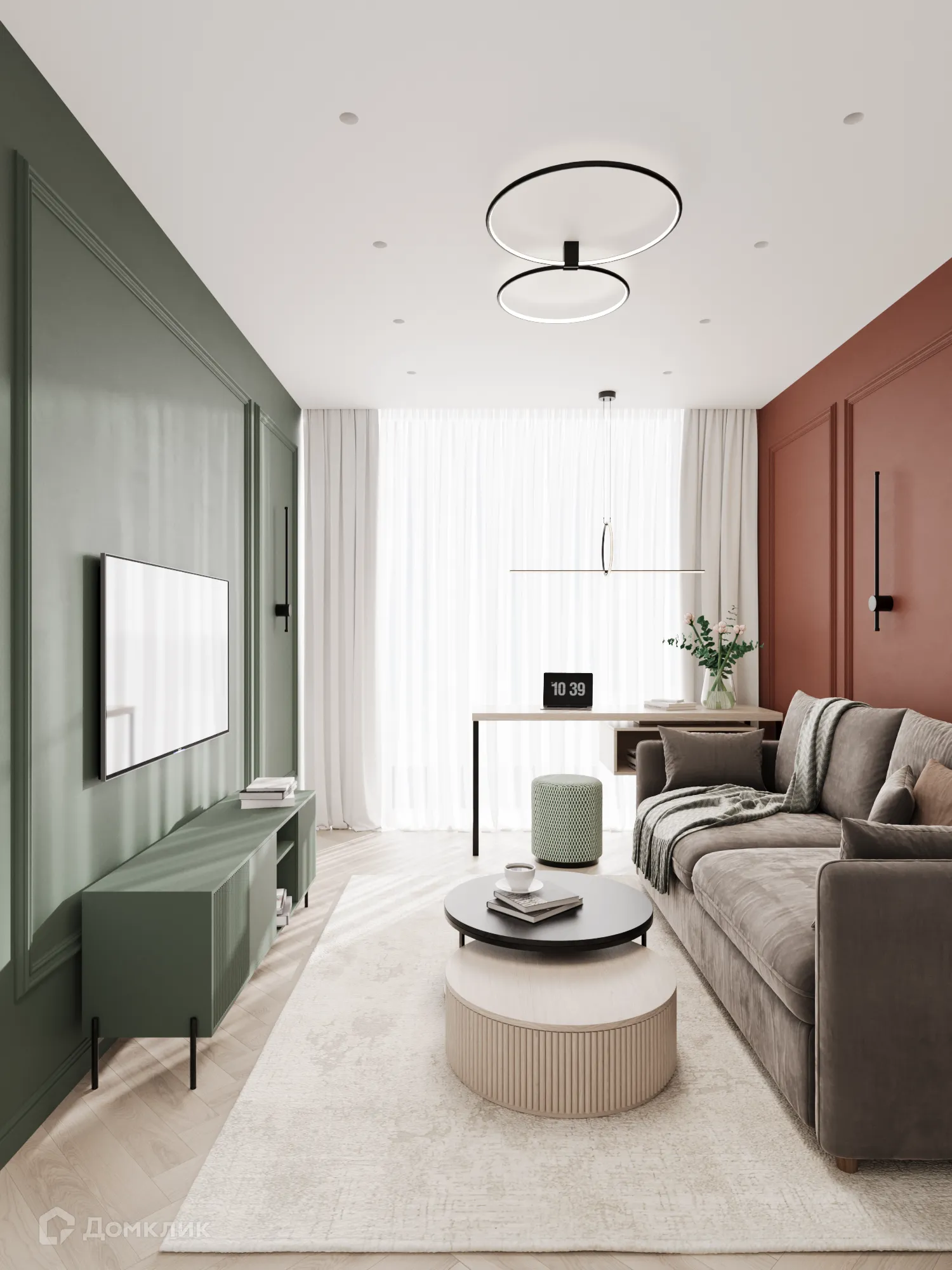 Планировка 1-комнатной квартиры 41.22 м² в ЖК Z-town (Зет-таун), г. Воронеж — фото 2