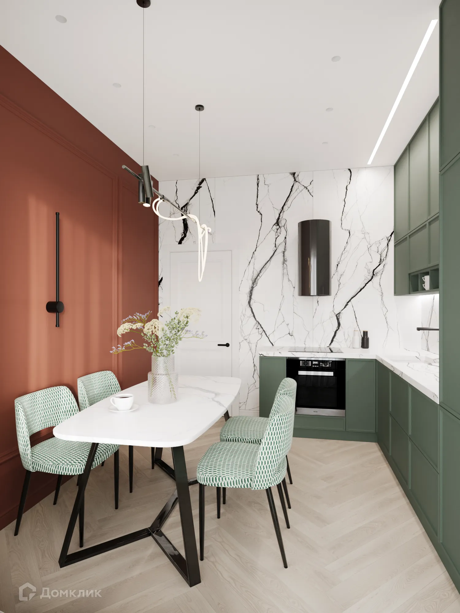 Планировка 1-комнатной квартиры 41.22 м² в ЖК Z-town (Зет-таун), г. Воронеж — фото 5