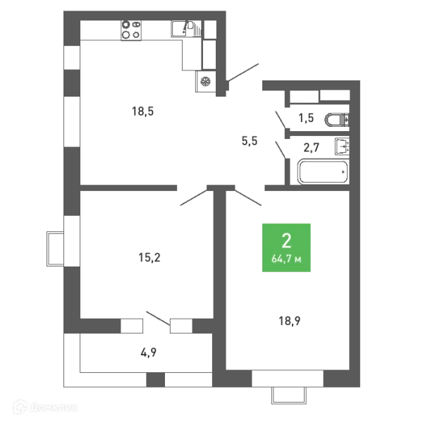 Квартира в ЖК Ключи-клаб
