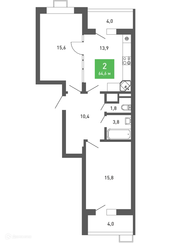 Квартира в ЖК Ключи-клаб
