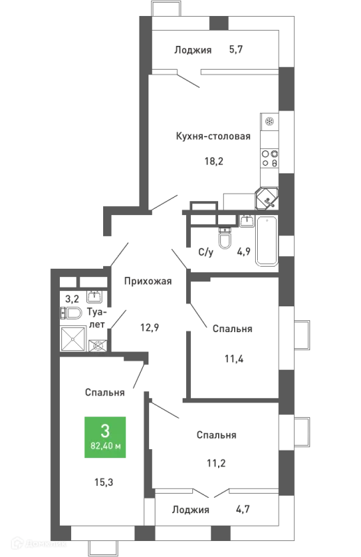 Квартира в ЖК Ключи-клаб
