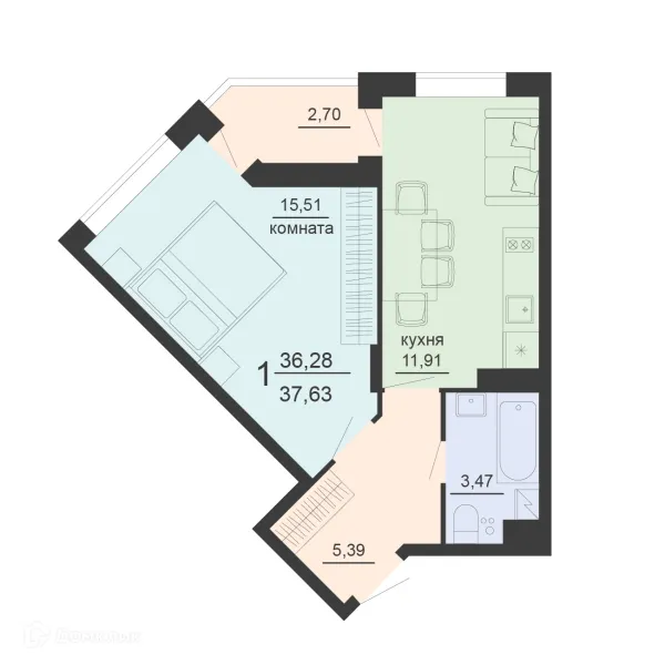 Квартира в ЖК ЖД Чехов