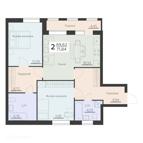 Квартира в ЖК Заря