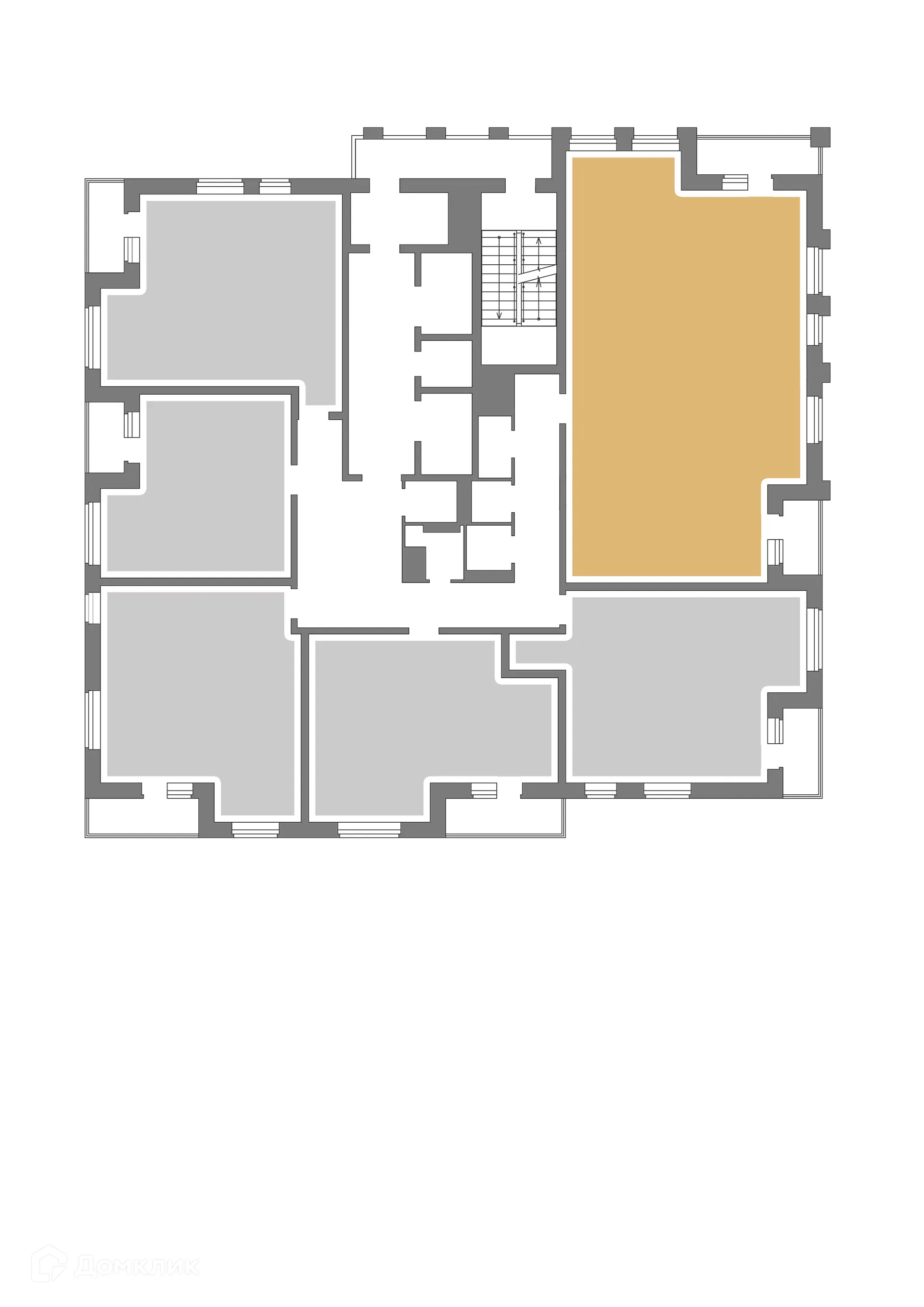 Планировка 3-комнатной квартиры 97.62 м² в ЖК Галилей, г. Воронеж — фото 6