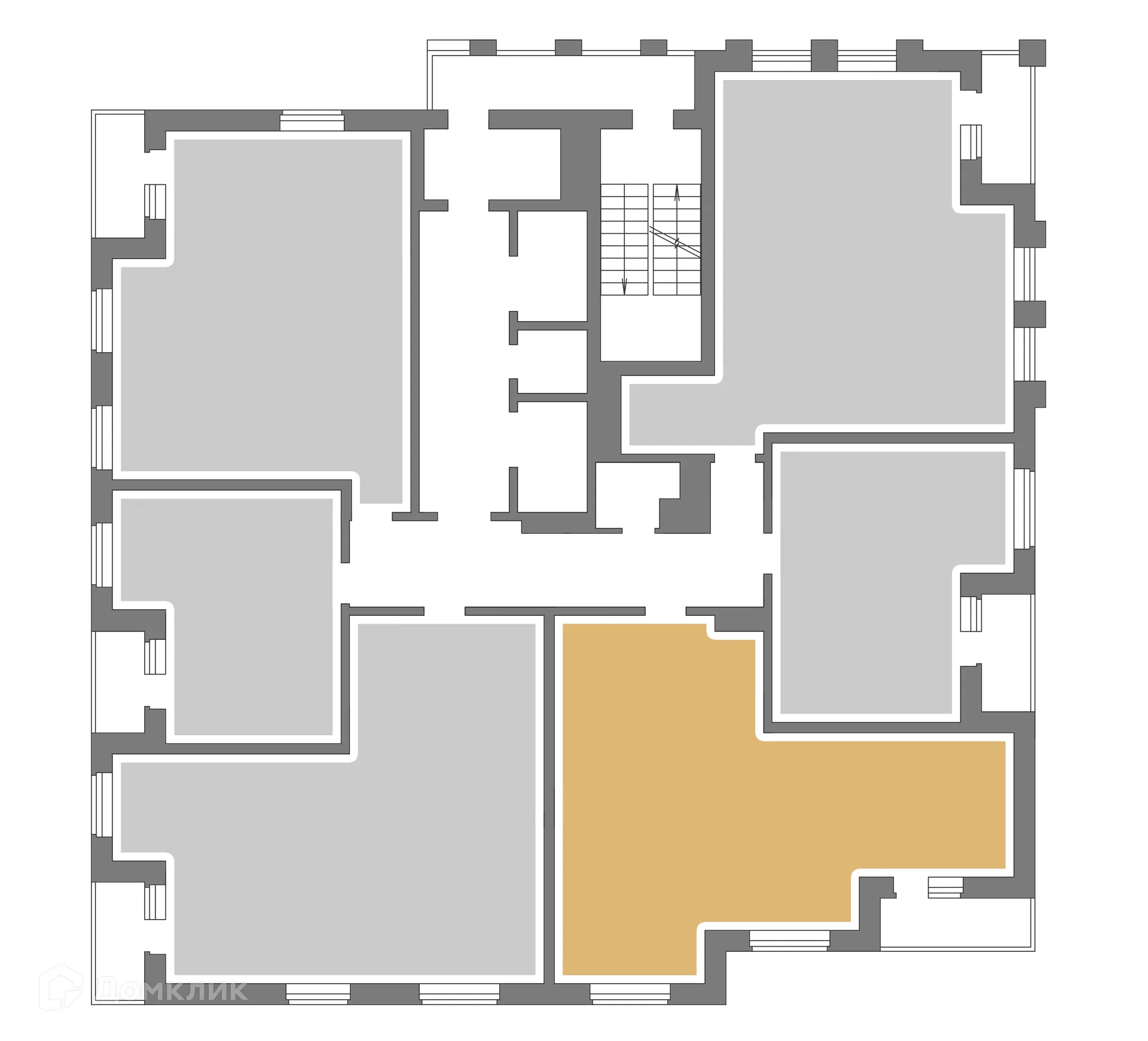 Планировка 2-комнатной квартиры 64.99 м² в ЖК Галилей, г. Воронеж — фото 6