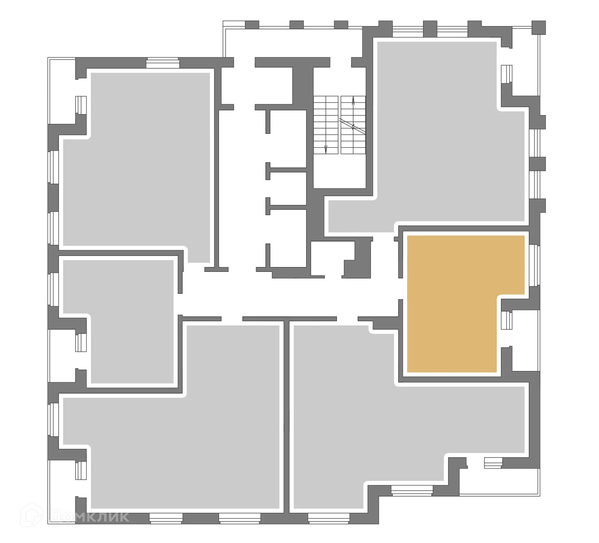 Планировка 1-комнатной квартиры 33.76 м² в ЖК Галилей, г. Воронеж — фото 3