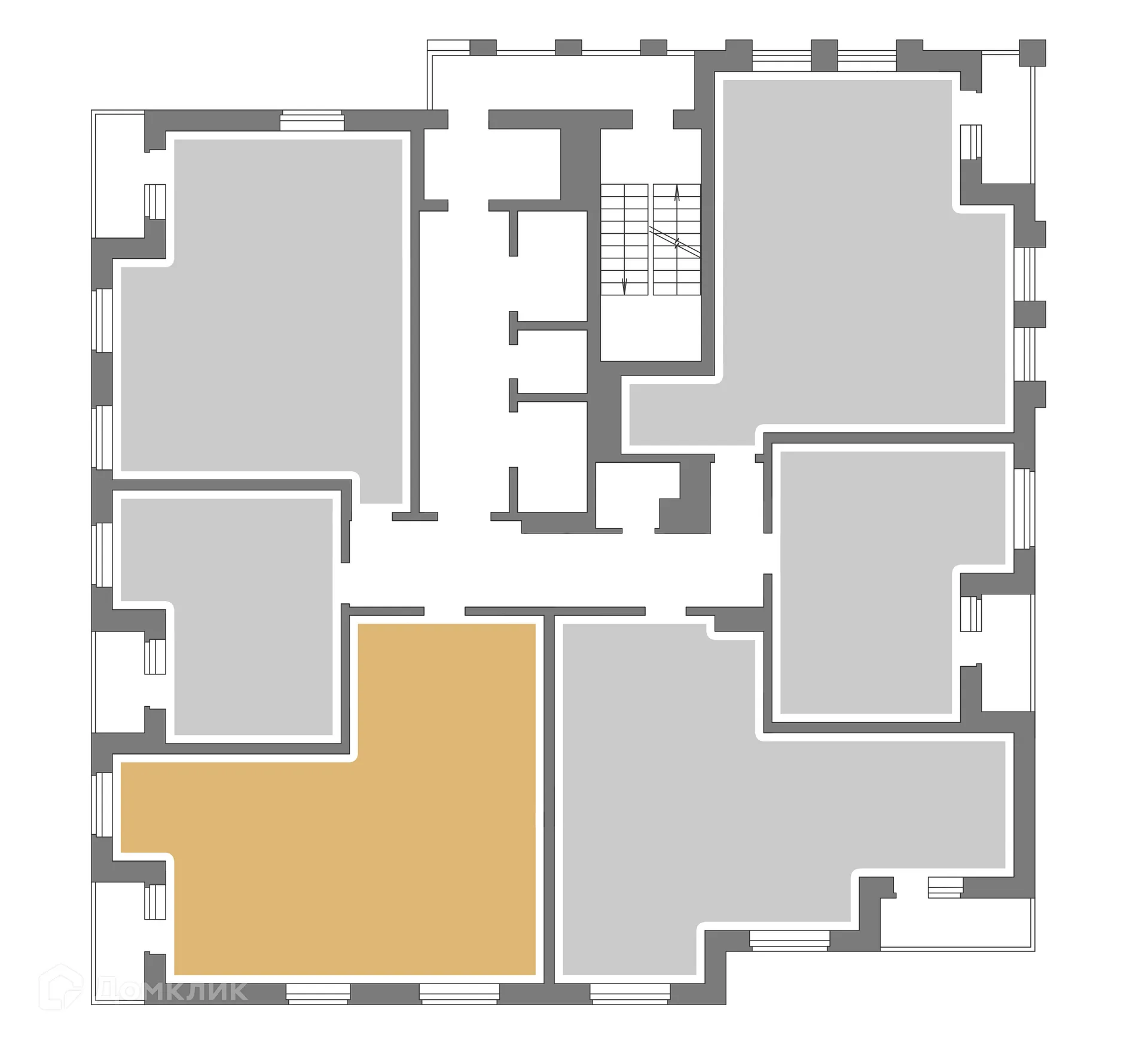Планировка 2-комнатной квартиры 67.77 м² в ЖК Галилей, г. Воронеж — фото 6