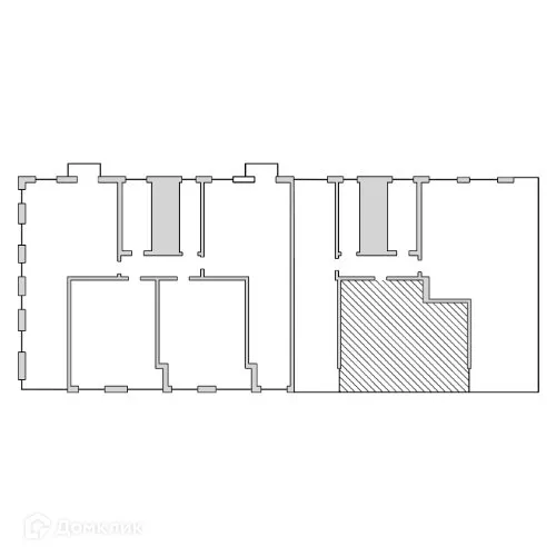 Планировка 2-комнатной квартиры 68.95 м² в ЖК Клубный дом "905", г. Улан-Удэ — фото 6