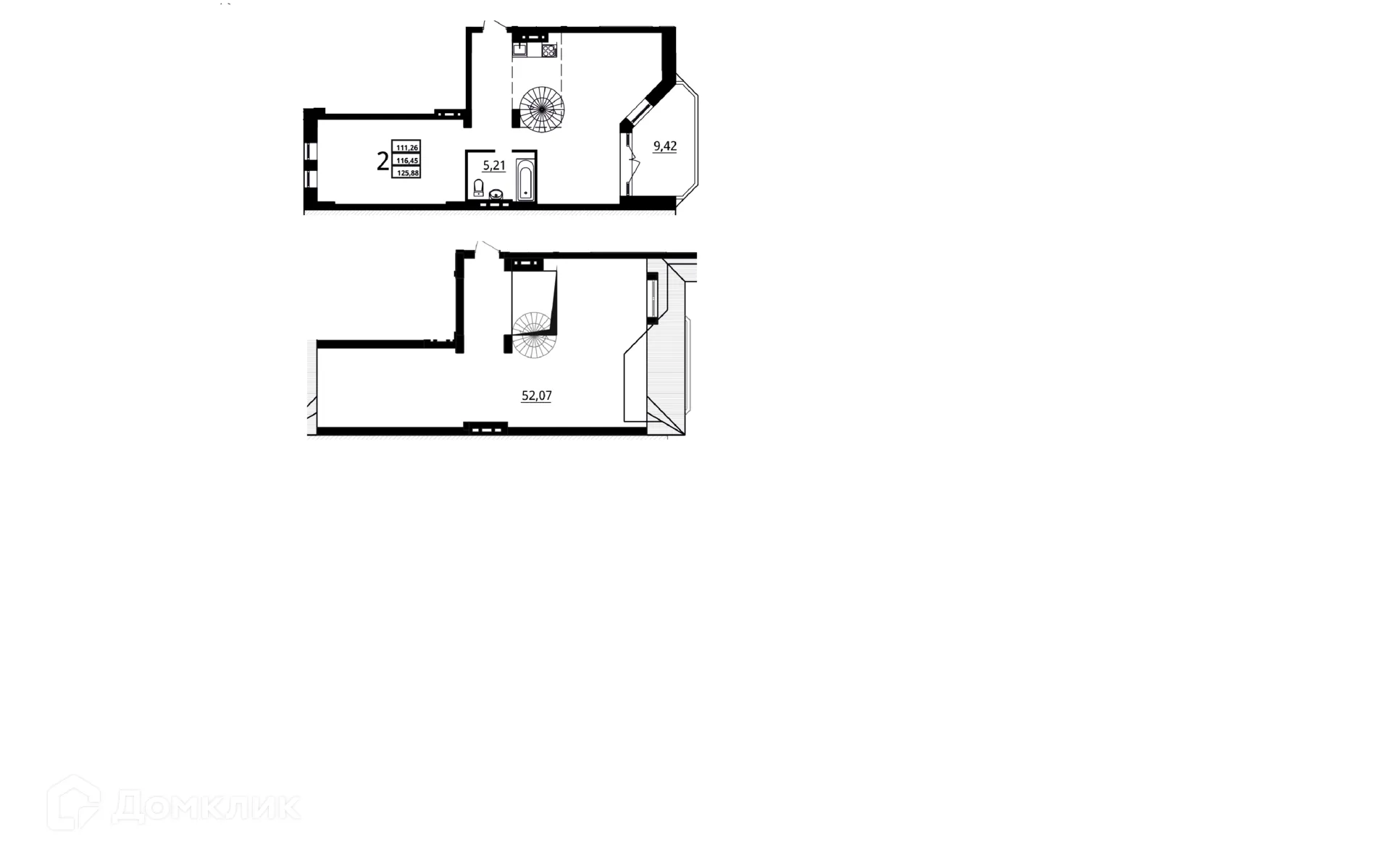 Планировка студии квартиры 125.88 м² в ЖК "Резиденция", г. Волгоград — фото 1