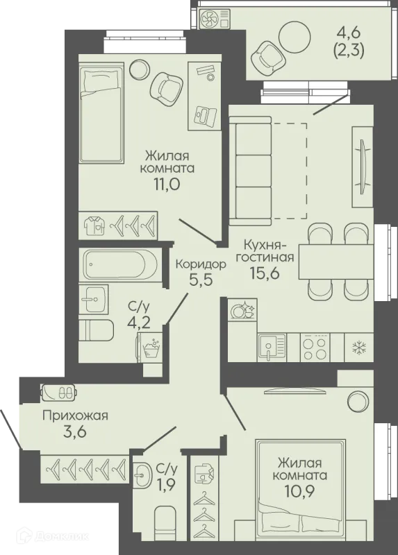 Квартира в ЖК Крылья Качи