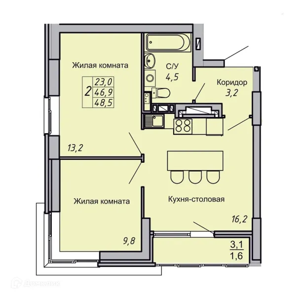 Квартира в ЖК Засекин