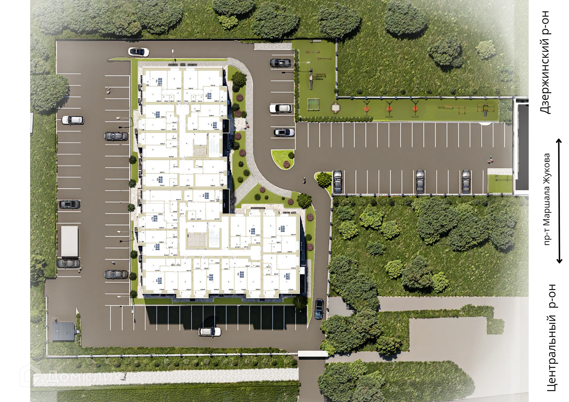 Планировка 2-комнатной квартиры 57.61 м² в ЖК Клубный дом на Жукова, г. Волгоград — фото 4