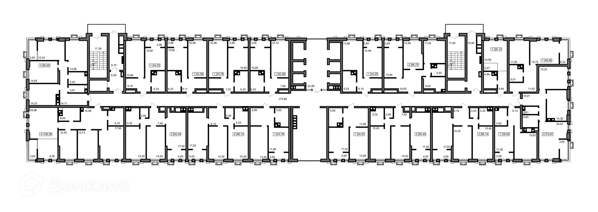 Планировка 1-комнатной квартиры 42.88 м² в ЖК ОМЕГА, г. Волгоград — фото 6