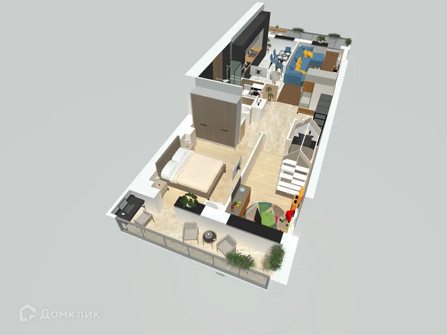 Планировка 3-комнатной квартиры 80.5 м² в ЖК Петровский парк, г. Волгоград — фото 3