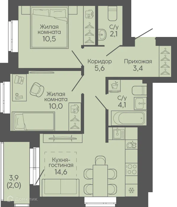 Квартира в ЖК Крылья Качи