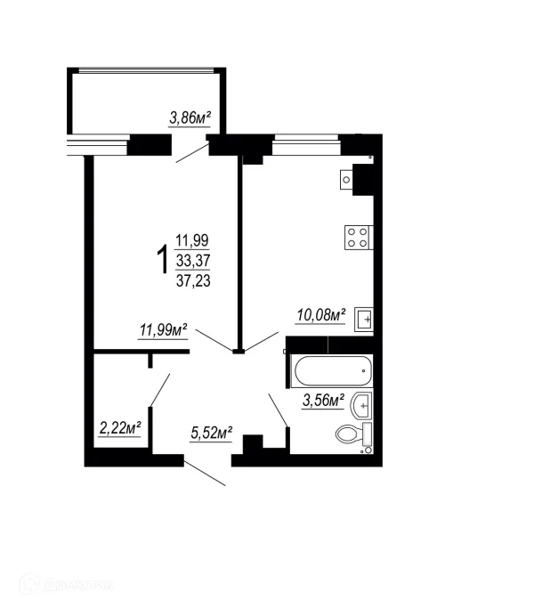 Квартира в ЖК по улице Полины Осипенко