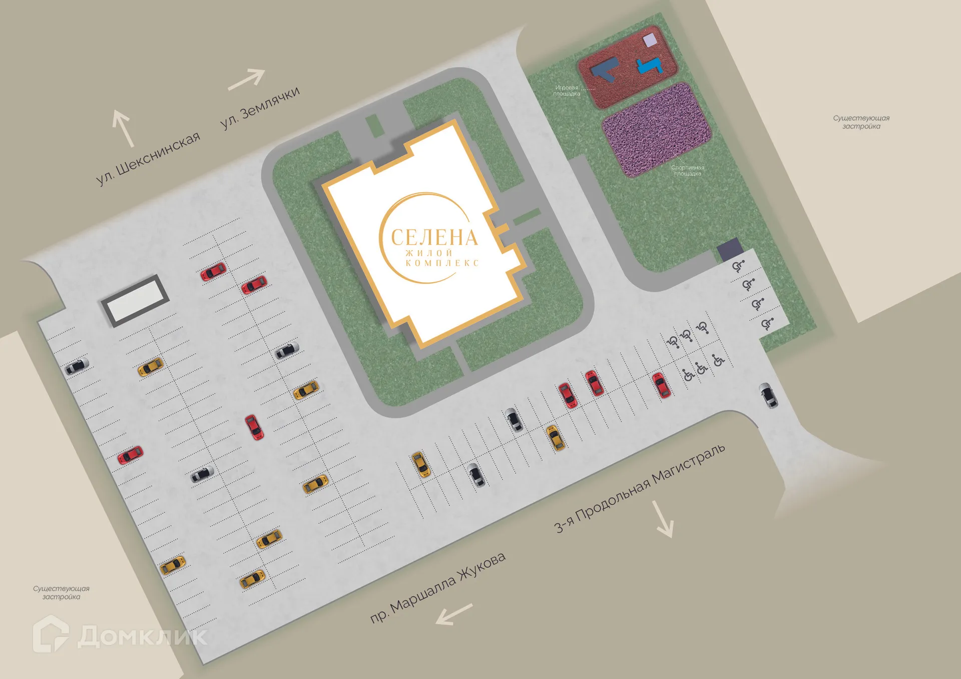 Планировка 1-комнатной квартиры 40.62 м² в ЖК СЕЛЕНА, г. Волгоград — фото 11